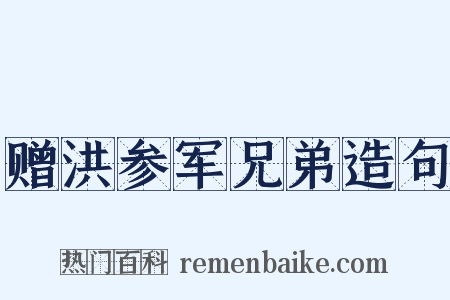 赠洪参军兄弟造句是什么意思的图片